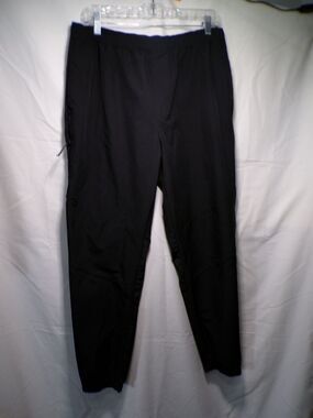 Gap Women's Large Black Track Pants Joggers Elastic Waist Zip Pockets